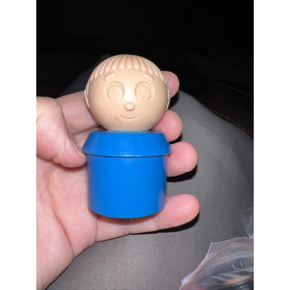 Vintage Tupperware Tuppertoys Tupper Toys People Blue Boy School Bus Replacement